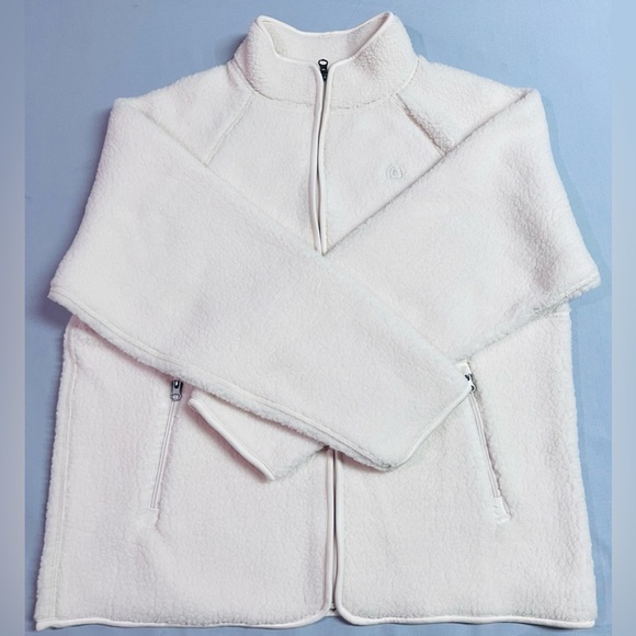 Sierra Designs Women’s Full Zip Cream Sherpa Fleece Jacket NWT - Picture 3 of 9